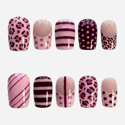 Berry Leopard– Short Square